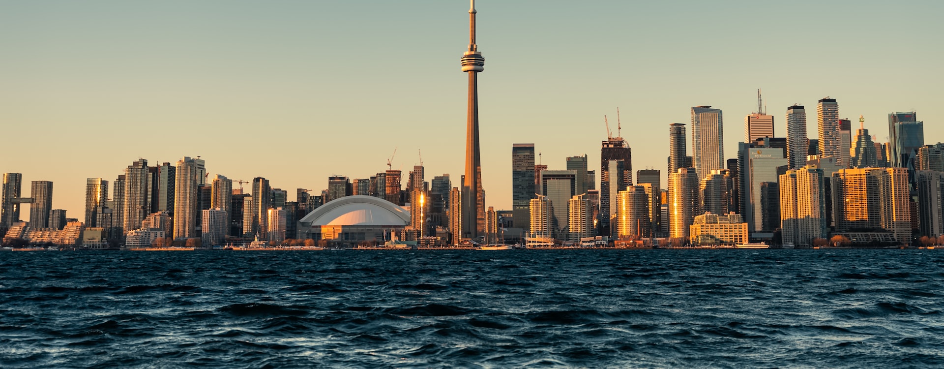 Toronto skyline at golden hour